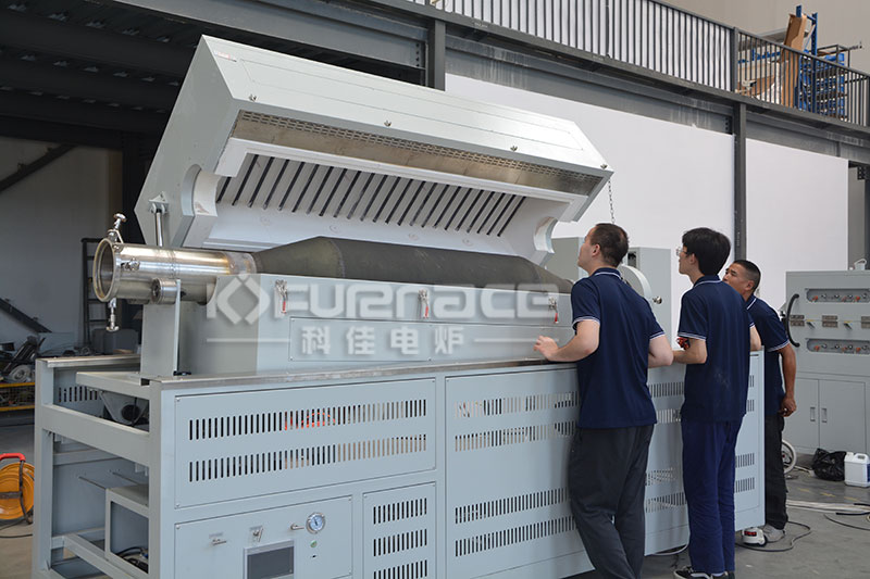 不锈钢大管径多温区旋转倾斜管式炉